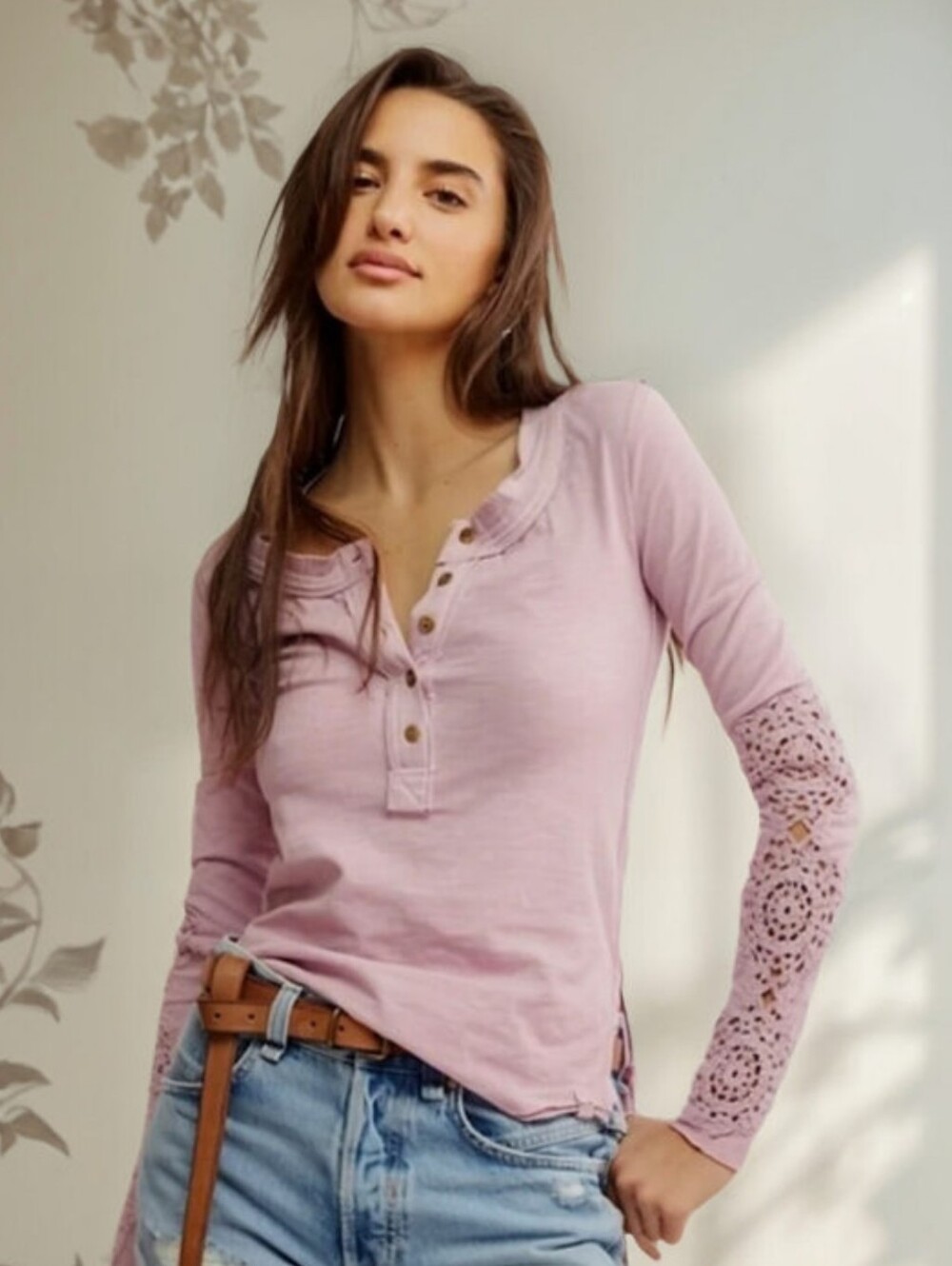 NWOT Free People We The Free Our Song Henley XS